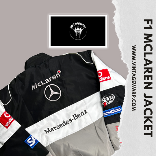 MCLAREN / MERCEDES GREY F1 RACING JACKET | UNISEX