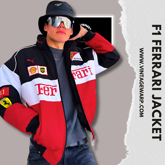 F1 FERRARI RACING JACKET WHITE | UNISEX